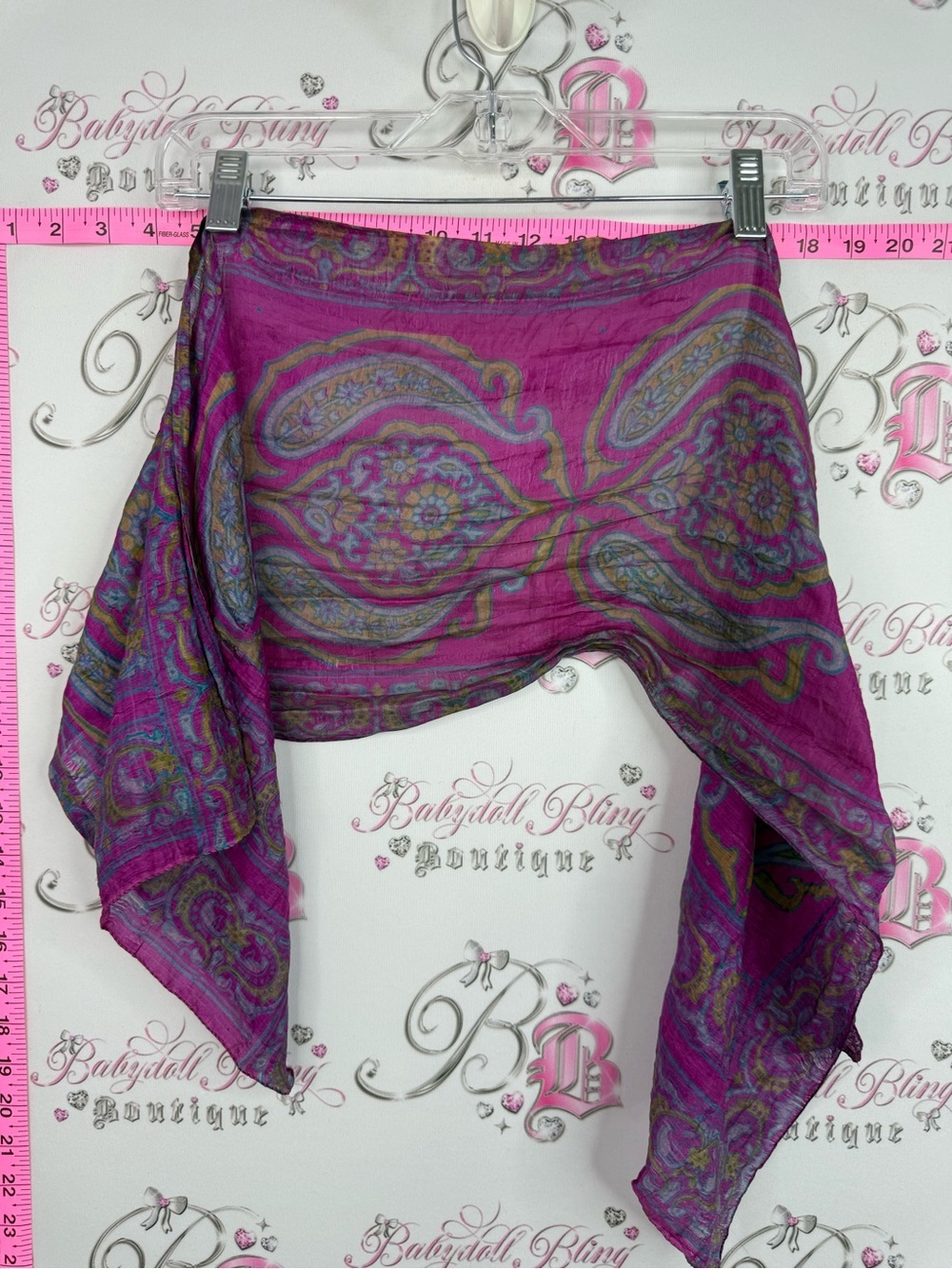 Scarf scarve paisley Women’s Purple Paisley Asymmetric Skirt